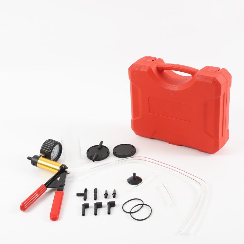 Hand Held Vacuum Pump Brake Bleeder Set Clutch Fluid Bleed Tester Tool Kit Oil Change Power Steering Fluid Bleeding Tool Kit