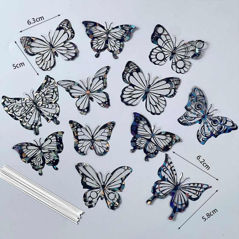 Toppere de tort fluturi roz cu margini aurii - Perfecte pentru sărbătorile de ziua de naștere ale prințeselor