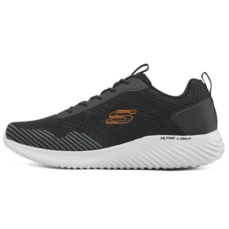 Skechers Bounder Fabric Comfortable Versatile Low-Top Casual Shoes Men sneakers Black 232377-BLK 42.5