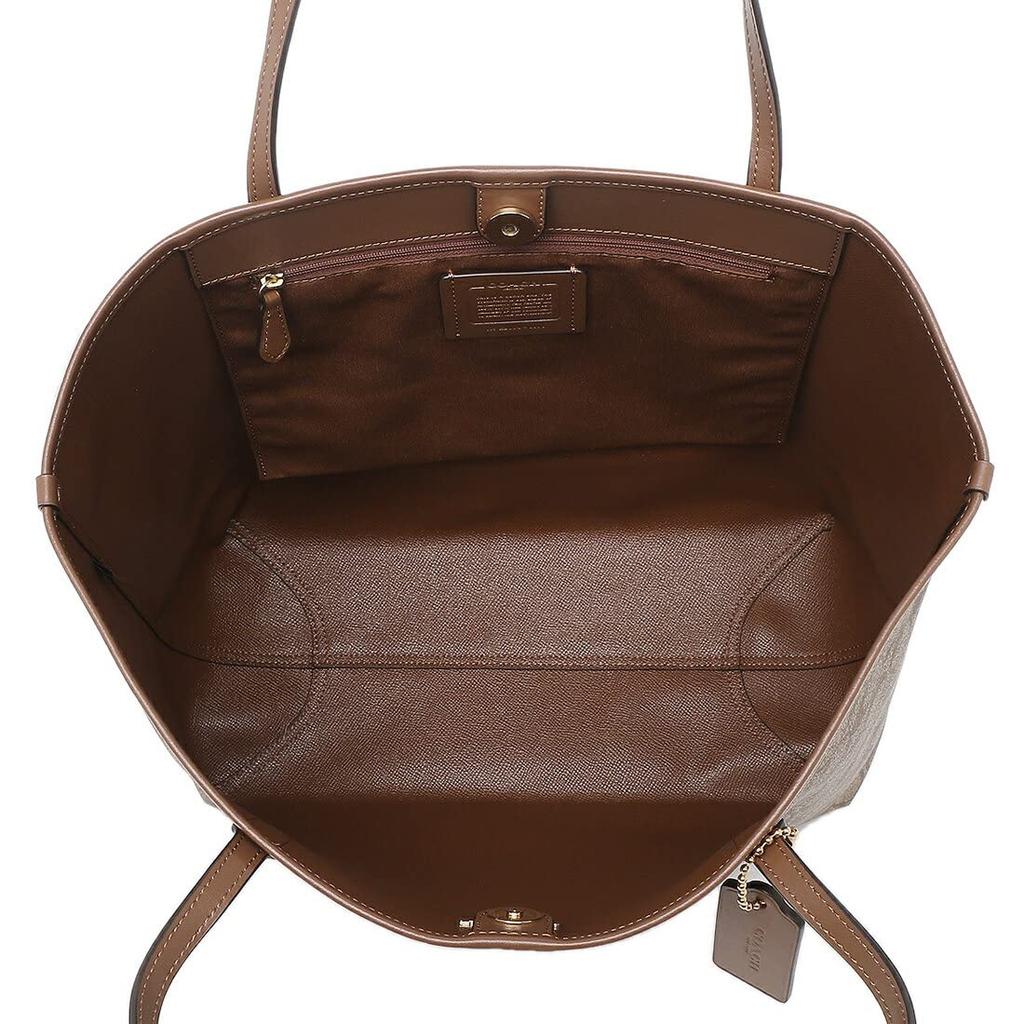 Tote Bag Outlet Signature Beige Brown 5696 IME74 Compatible with A4 [Coach] Women's [Product]