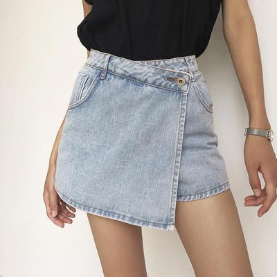 Gonna di Jeans Blu da Donna Estiva a Vita Alta Slim Casual A-line Pantaloncini Gonne Y2k Vintage Abbigliamento Femminile Taglia Plus
