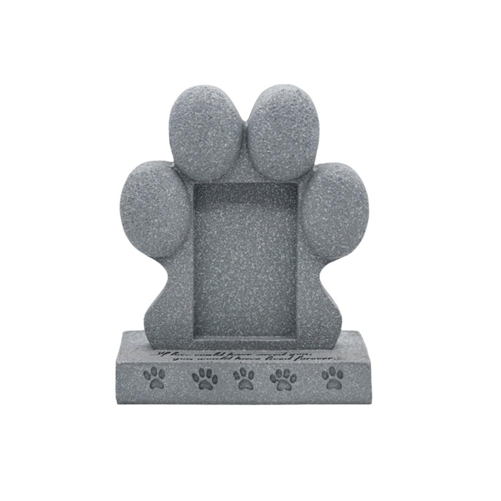 

Photo Frame Pet Memorial Stone Resin Dog Tombstone Creative Pet Headstone Memorial Gift сірий