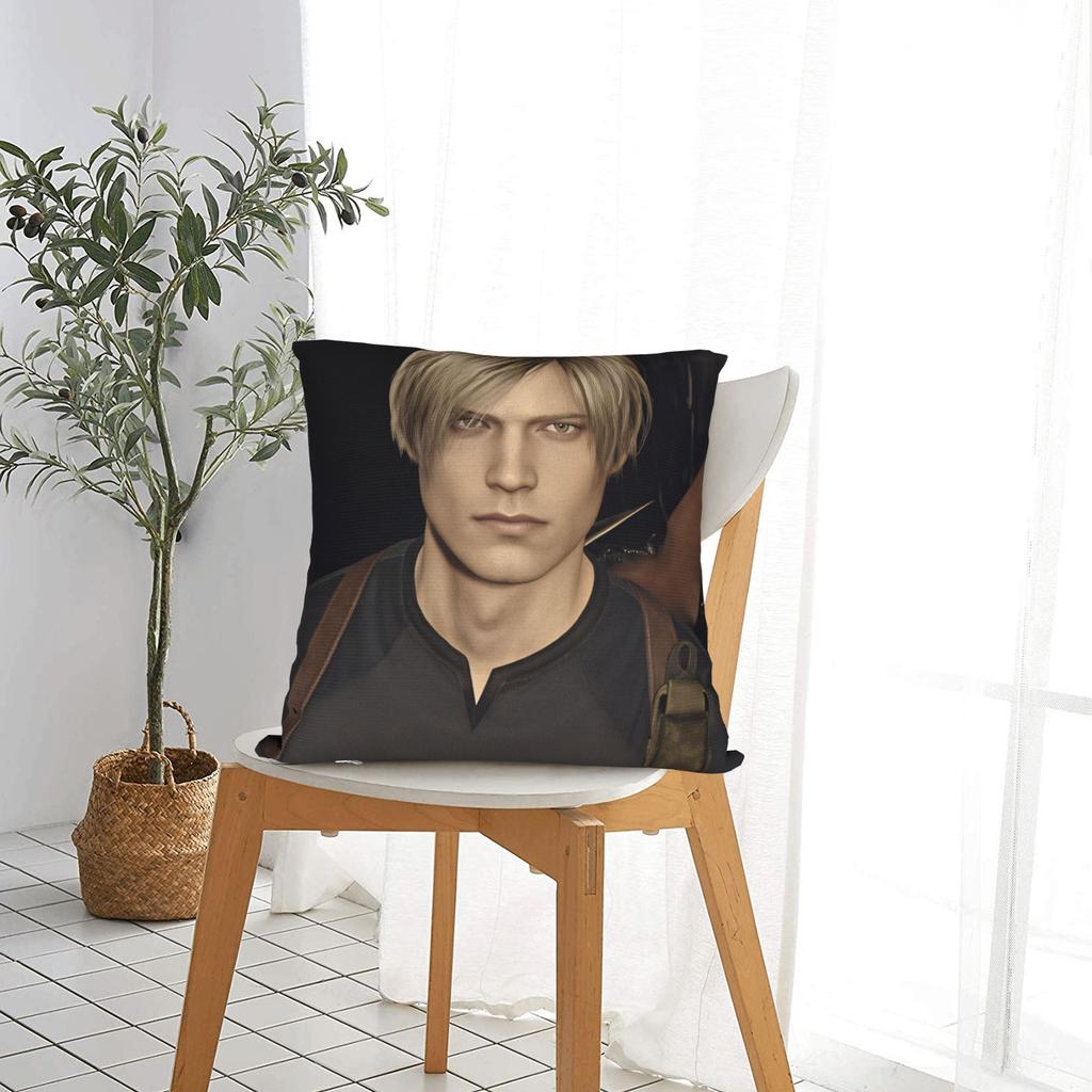 Leon Kennedy Pillow Cover Comfy Cushion Cover Vintage Pillow Case For Sofa Home Decoration