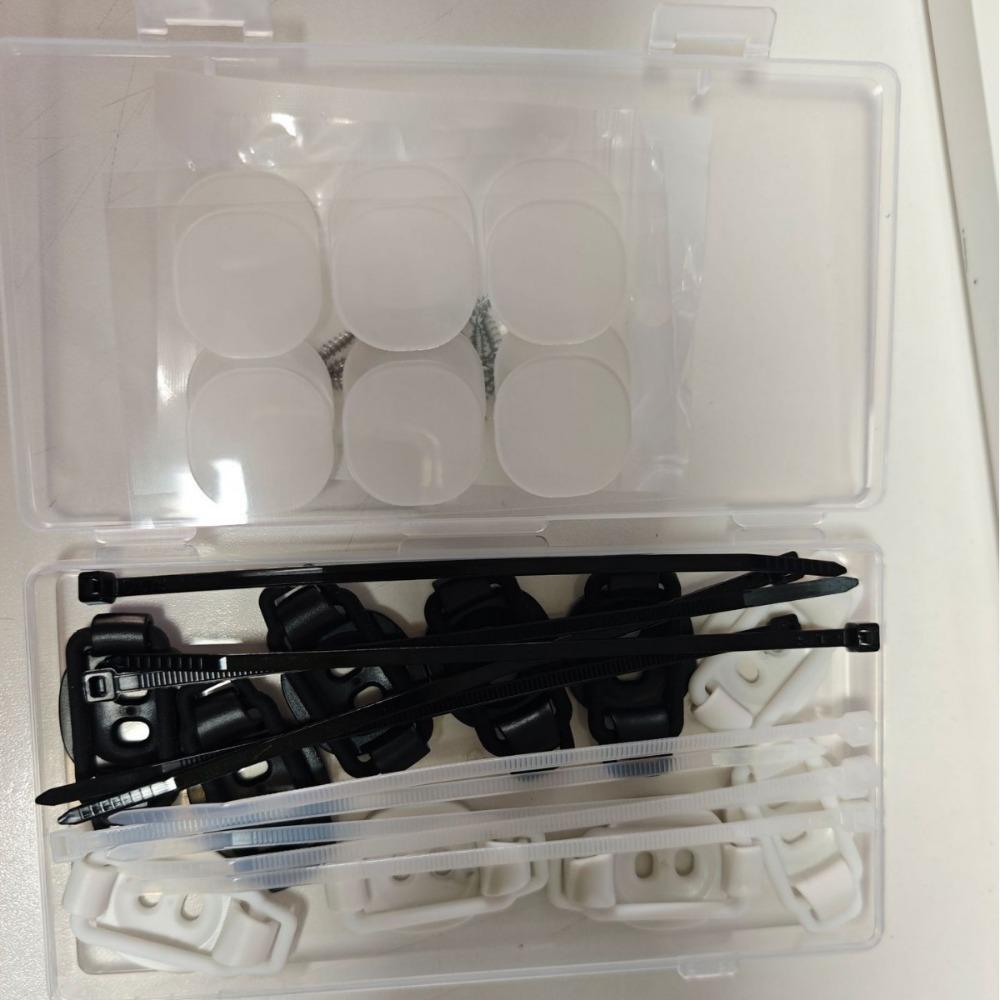 10 Pack Self-Adhesive Desktop Cable  Management Elastic Cord Organizer Cable Clips  Indoor