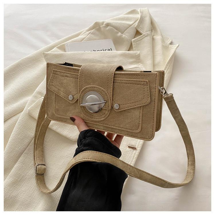 

Chic And Versatile Retro Small Bag 2024 Spring Fashion For Urban Commute In Soft Pu Material хакі