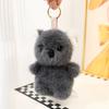16cm Cartoon Animal Pendant Soft Fuzzy Cute Koala Bear Peluche Toy Panda Dinosaur Sloth Metal Ring Key Chain Fashion Accessory