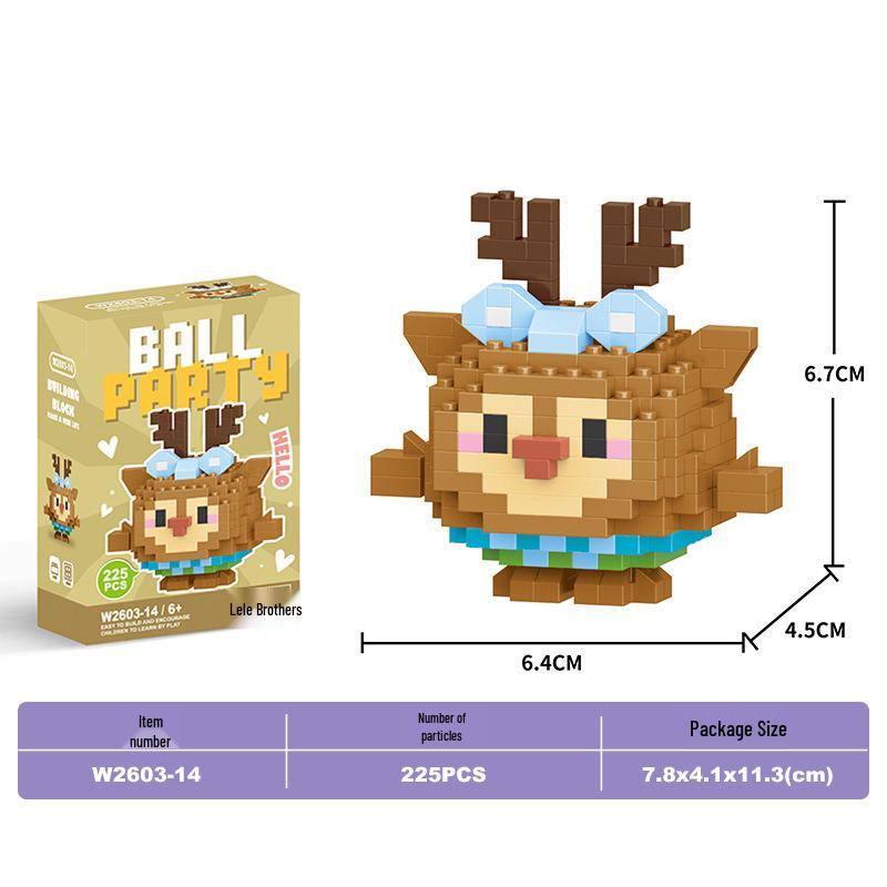 Lele Brothers Micro Building Blocks - Educational Small Animal Sets for Kids, Compatible with Lego, Boys' Toy Gifts