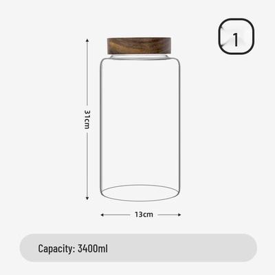 Large Food-Grade Glass Storage Jar with Screw Lid