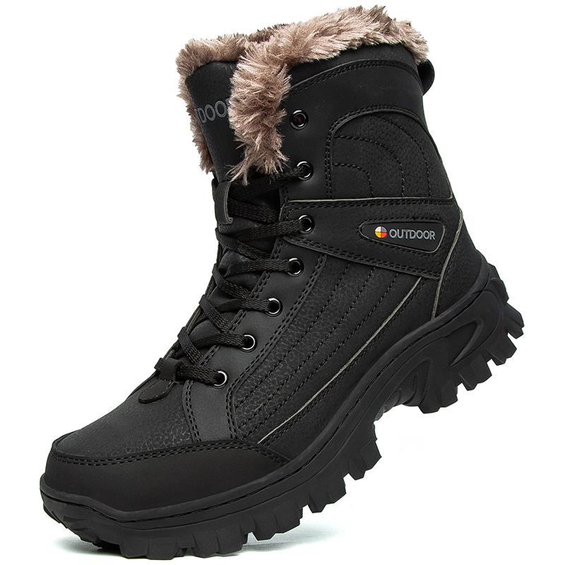 Plus Size 40-48 Winter Men Boots Russian Style Ankle Boots for Men Snow Boots Waterproof Winter Boots