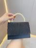 Sequin Stain Pleated Pearl Evening Dress Bag Women's Wedding Advanced Dinner Party Wallet Handbag