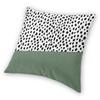 Dalmatian Spots Sage Green Stripe Square Pillowcase Polyester Linen Velvet Creative Zip Decorative Pillow Case Car Cushion Cover