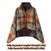 Lazy Plaid Wearable Blanket Thicken Soft Casual Office Blanket with Button Warm Home Shawl Blanket Winter