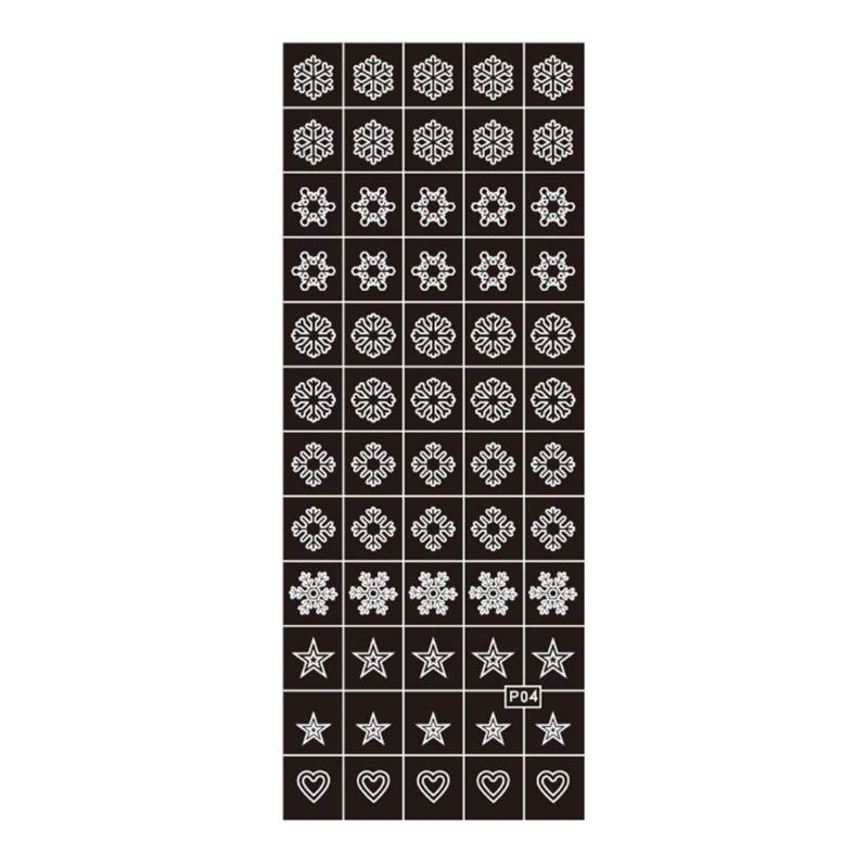 6pcs Hollow French Nail Art Sticker Decals Printing Templates Stencil Tool Manicure Tips DIY Decorations