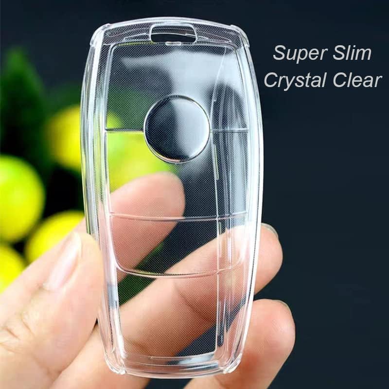IUIU Key Fob Cover Clear, TPU Fob Case Compatible with Mercedes Benz A-Class C-Class C300 C63 CLA CLS E-Class E300/ E400/ E63 G-Class GL/GLK GLA