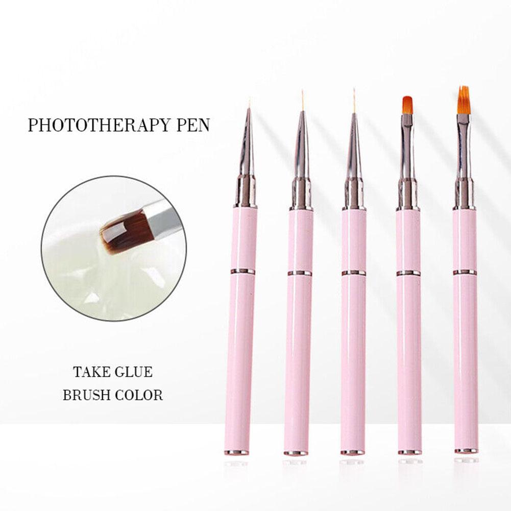 

Двусторонняя кисть для ногтей, акриловые кисти для дизайна ногтей, профессиональный гель-лайнер для рисования, инструменты для лака для ногтей D3T9