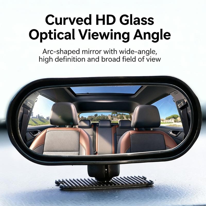 Motorcycle And Car Blind Spots Mirror Wide Angle Lens 360 Degree Rotation For Lane Changing Optimally Rear View Clear