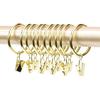 Metal Curtain Rings With Clips 25 Mm Interior Diameter Pack of 10 for Window Drapery Drapes Hanging, Divider Fabric, and Backdrops Display