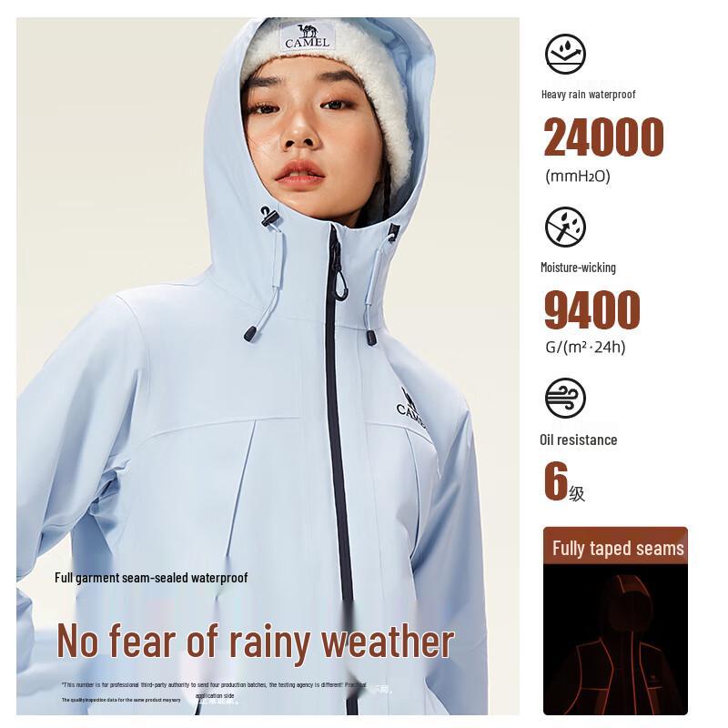 

Camel Women s 2025 3-in-1 Windproof Waterproof Outdoor Jacket XL