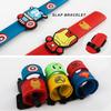 6 X Cartoon Super Hero Snap Bracelet Figure Party for Kind's Gift
