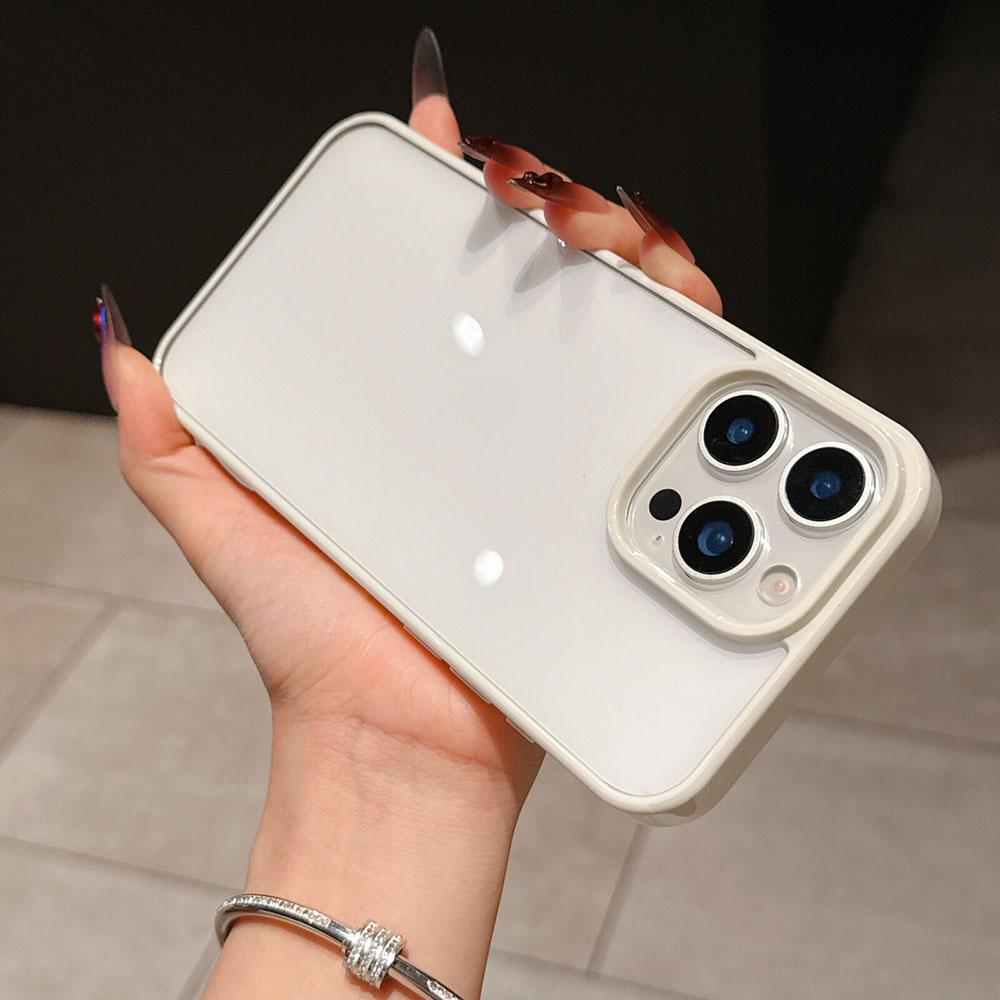 Luxury Candy Color Transparent Phone Case For iPhone 11 12 13 14 15 16 E Pro Max Plus Clear Acrylic Bumper Back Cases Cover