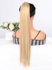 Synthetic Long Straight Ponytail 26 Inch Drawstring Ponytail Heat-Resistant Clip-In Hair Extension For Women