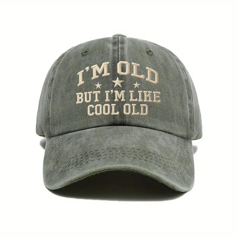 European and American washed printing IM OLD BUT I'm LIKE COOL OLD soft top cap