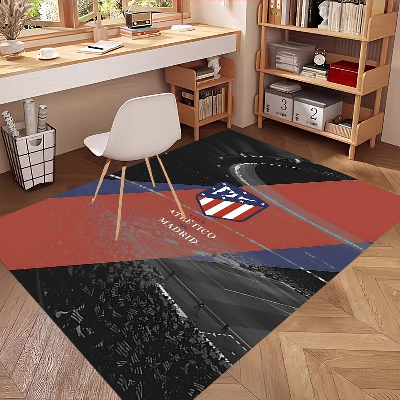 Football Club Print Rug, Washable Floor Carpet, For Entryway Dorm Laundry Room Office Study, Home Decor Birthday Christmas Gift
