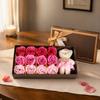 Pink Color Soap Flower Bear 12 Bouquet Romantic Bear Rose Flower Plush Bear  Romantic Occasion