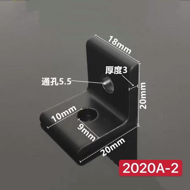2 Holes Vertical Corner Brackets 1515 2020 3030 4040 4545 Aluminum Alloy 2 Hole 90 degreee Inside Corner Bracket