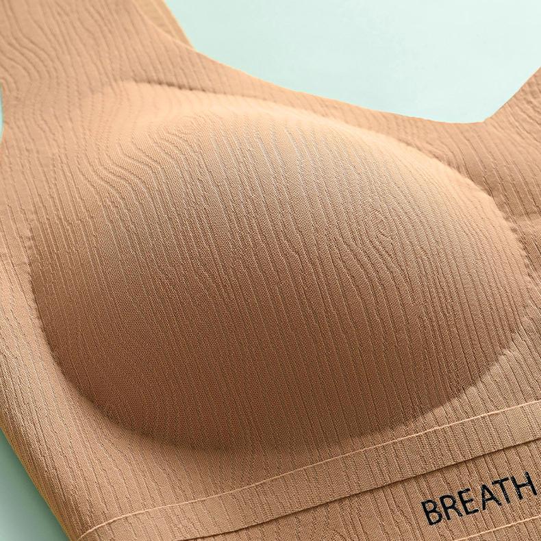 Seamless Gathering Bra Women's Underwear Women's Comfort Sports Beautiful Back No Steel Ring Collection Accessory Vest One-piece Bra