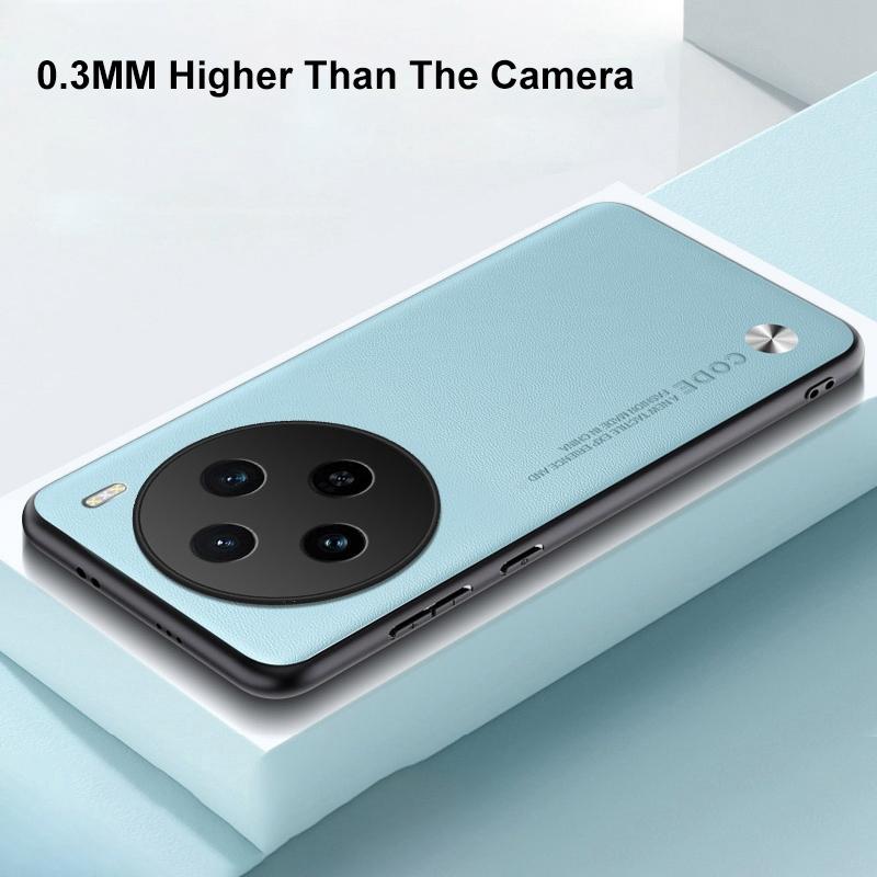 Plain PU Leather Case for Vivo X100 Ultra X100S Pro Back Cover Matte TPU Silicone Full Camera Protection Phone Case for Vivo X100Ultra 5G X 100