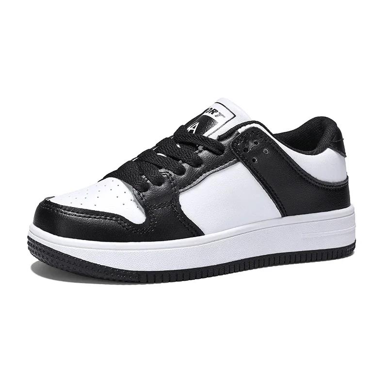 Children's size 28-39 classic sneakers white autumn leather boys breathable waterproof non-slip girls casual sports shoes