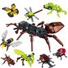 Insect Animal Park Cartoon Dog Model MOC Building Blocks Turtle Butterfly Dinosaur City Construction Bricks Toys for Children