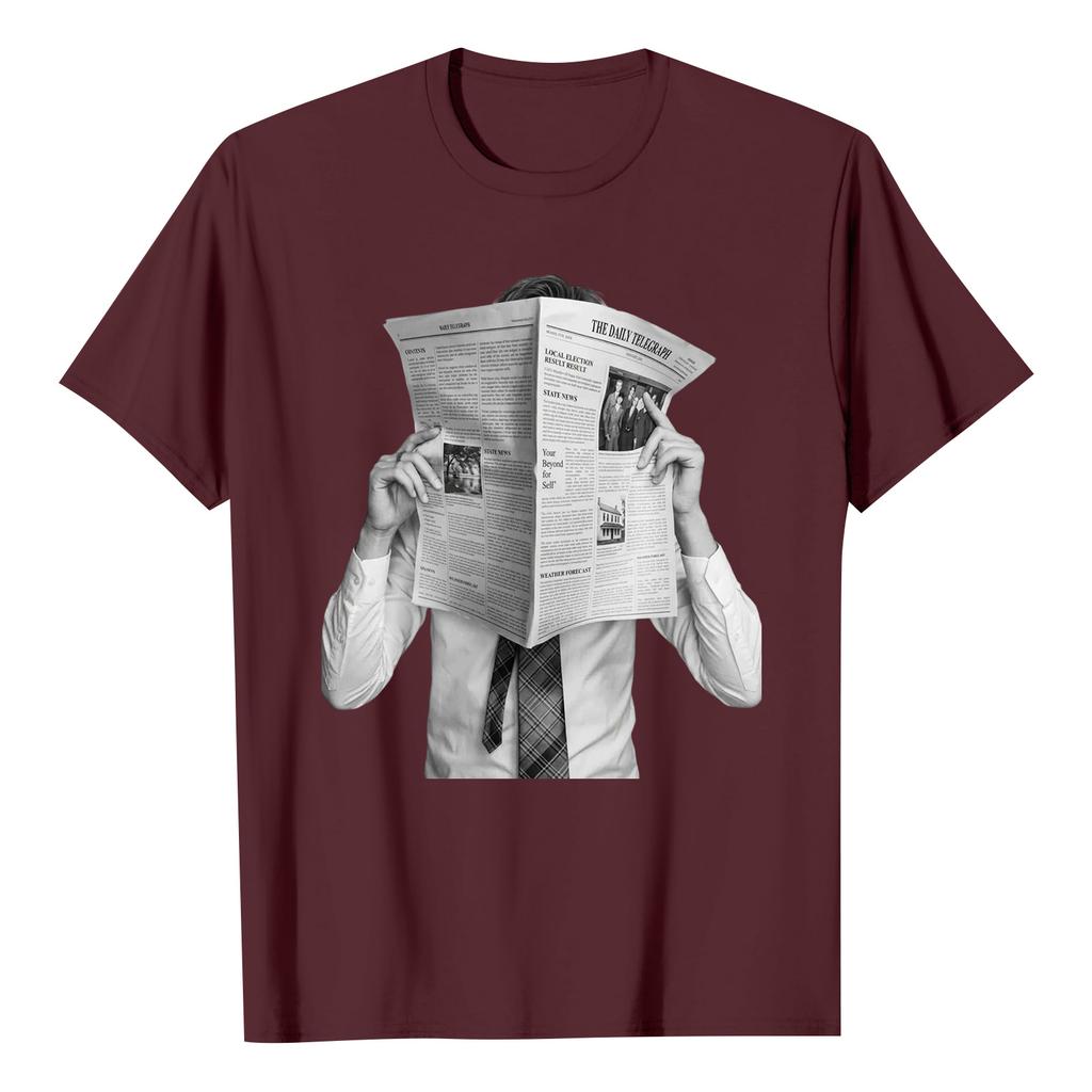 Casual Short Sleeve T Shirt with Graphic Print Front Crew Neck Relaxed Fit Comfortable Lightweight Fabric Suitable for Everyday Wear