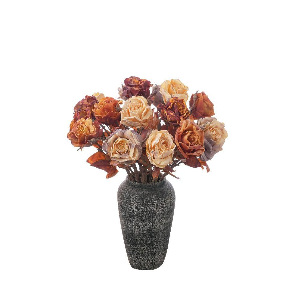 Plastic Simulation Rose Flower Retro Artificial Greenery Artificial Rose Branch Birthday Decor