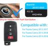 Smart Key Fob for Toyota Camry 2012-2017, Alliskeys Proximity Remote Control Key Fob Compatible for Toyota Camry Avalon Corolla 2013-2018 HYQ14FBA