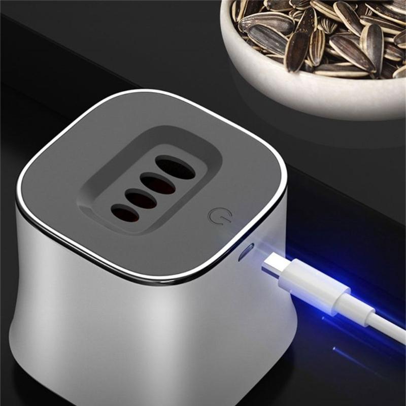 קולפן נטען USB פותחן אגוזים חשמלי נייד פותחני אגוזים פרקטיים קולפן קליפות אגוזים רב-חורי מפלדת אל-חלד