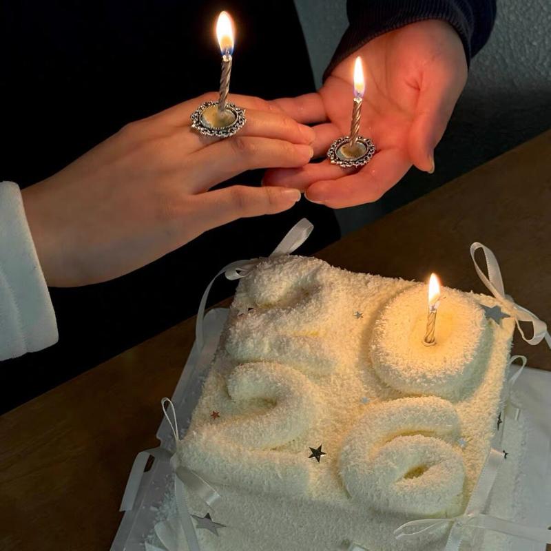 Beyond The Piece Birthday Candle Ring Oval Alloy Ring Bottom Holder Diy Photo Props Accessories Accessories