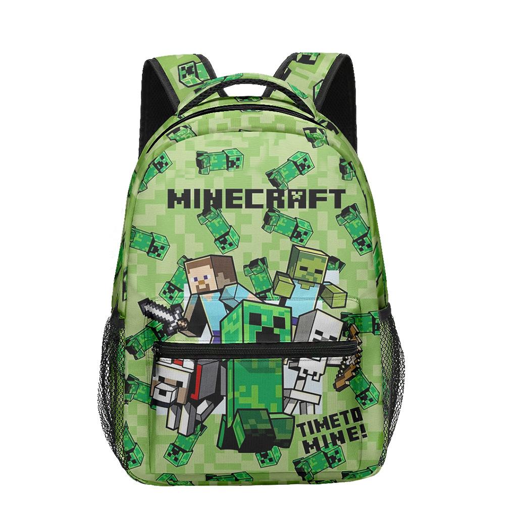 3D Minecraft Backpack Lunch Bag Pencil Case Set for Kids Students, Water-Resistant Lightweight School Trio