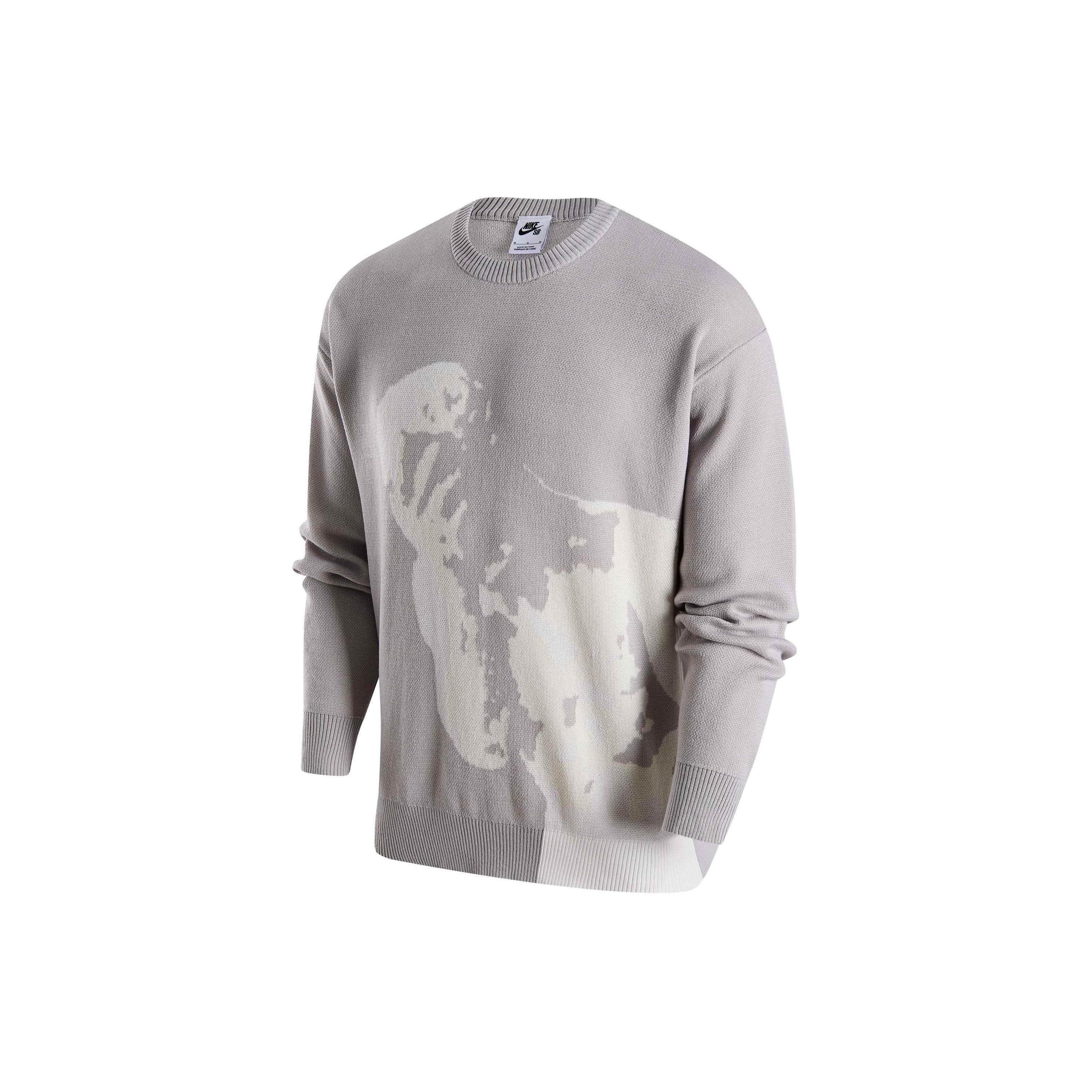 Nike SB Skateboarding Sweater Light Iron Ore Men s FN2574-072 XL