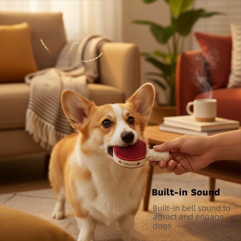 Durable Badminton Shape Dog Chew Molar Toy Self Playing Rubber Bite Resistant Toy Bite-resistant Grinding Teeth Stick Dog