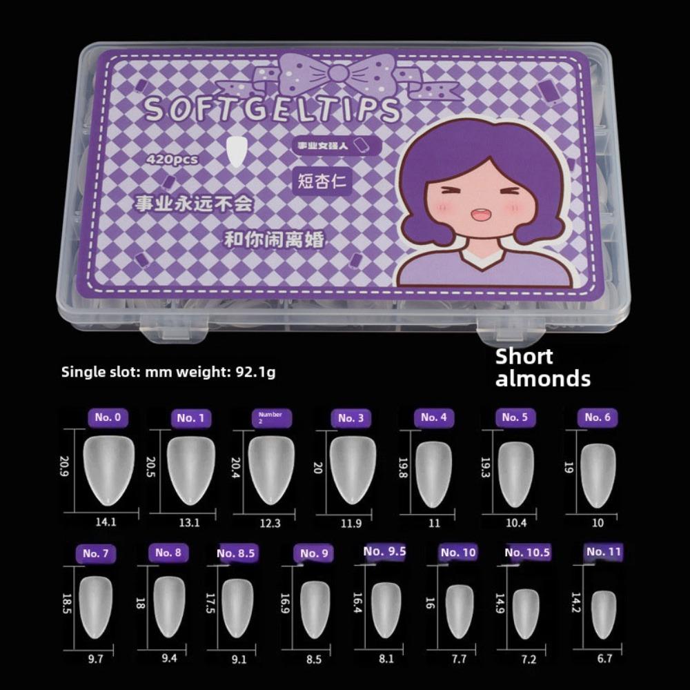 Gifts Ultra Short Matte Nail Tips Thin Seamless Waterdrop Almond Shape Artificial Nails No Trace False Nails