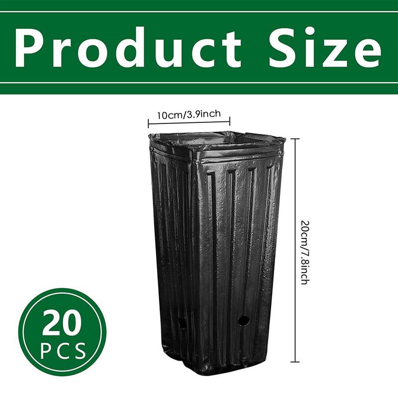 Tall Nursery Pots 20Pcs Tall Seedling Flower Plant Container Tall Plant Bags Container Starting Pots Flower Pot Container Bonsai