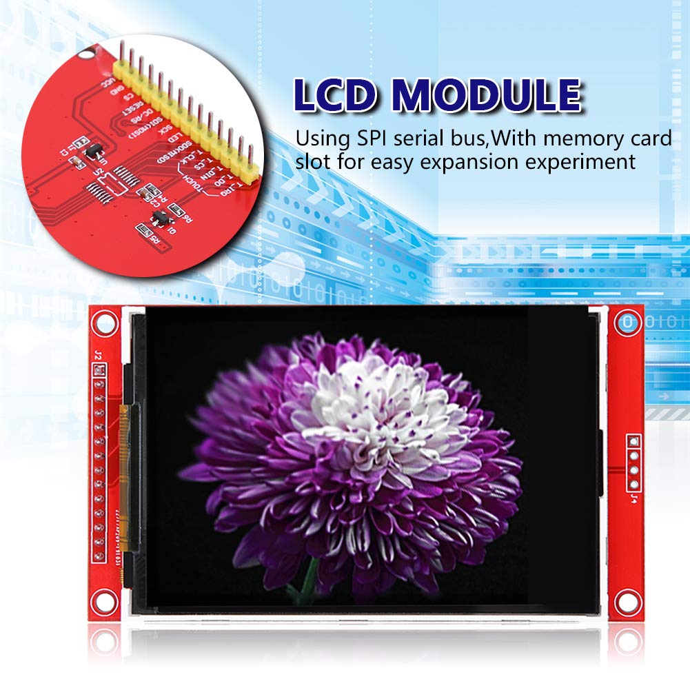 LCD Screen Module, 3.5Inch 480 X 320 TFT LCD Display Module, 4 Wire SPI Interface, ILI9488 Driver Chip, Mini TFT Display Module for Electronic DIY,