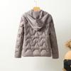Short Down Jacket Women's Knitted Hoodie, Simple Commuting, Light and Warm, Light and Thin Stand-up Collar.