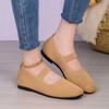 Women's Mary Jane Flats Shoes Round Toe Casual Ballet Flats Comfortable Knit Dress Shoes for Women Lightweight Anti-Slip Work Office Walking Shoes