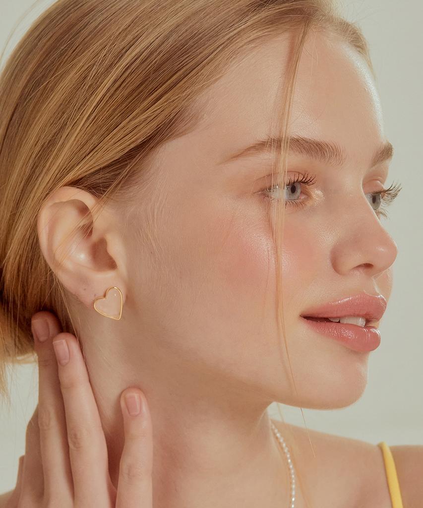Tatiana Asymmetrical Heart Earrings Ec1906