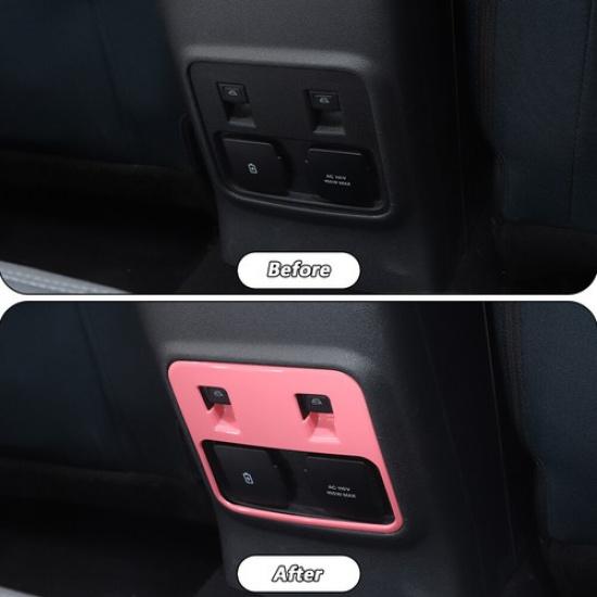 Rear Window Switch Button Panel Frame Cover Trim For Ford Bronco -25 Pink