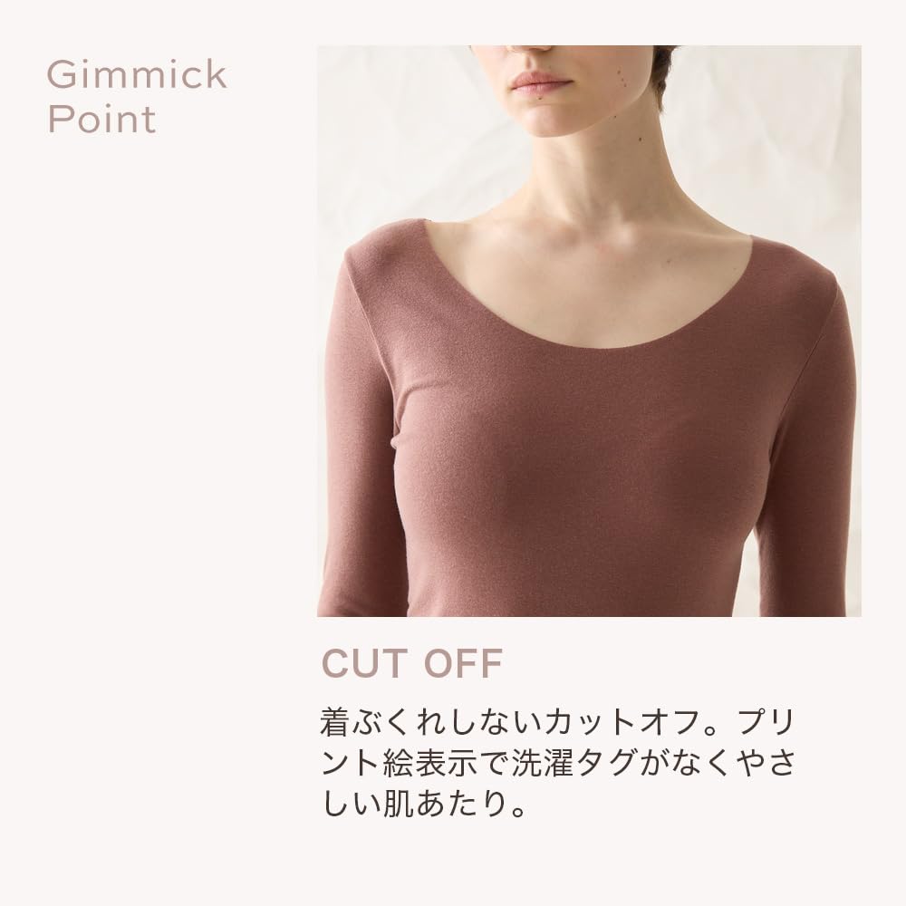 Gunze CALME Wool 3D Beautiful TC2646P É Women's Innerwear, Blend, Warm, Silhouette, Waistline, Non-Slip Cut-Off, Black,