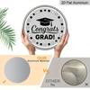 2D Flat Aluminum Graduation-themed Wall Hangings, Available in Multiple Sizes, Featuring A Black and White Badge-style Design, Are A Perfect Choice
